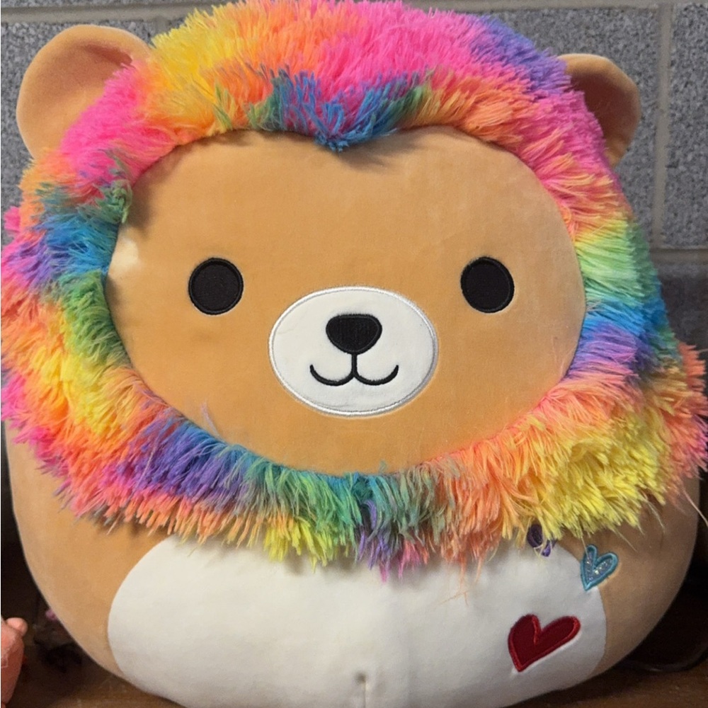 Squishmallows Rainbow Lion Plush